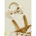 thumbnail image 5 of Bagilaanoe Newborn Baby Girl Summer Rompers Flower Print Sleeveless Bodysuits + Headband 3M 6M 12M 18M Infant Casual One Piece Jumpsuit, 5 of 8