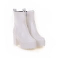 thumbnail image 4 of CEHVOM Bottes de Chevalier Courtes Imperméables à Plateforme Épaisse pour Femmes Hiver, 4 of 9