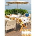 thumbnail image 6 of 60x102 Inch Outdoor Tablecloth with Umbrella Hole Zipper Rectangle Yellow Leaf Rectangular Tablecloths Outside Waterproof Fall Plant Country Vintage Watercolor White Patio Table Cover for Picnic, 6 of 8