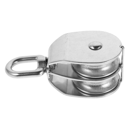 Luxshiny Durable Stainless Steel Rope Pulley Block with Dual Wheels for Marine and Industrial Use