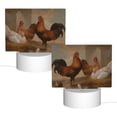 thumbnail image 2 of Hirioo Oil Painting Chicken And Duck for Rectangular Acrylic with Night Light Best Gifts for Lover Girl Mom, Valentine's Day Anniversary Birthday Wedding Present, 2 of 9