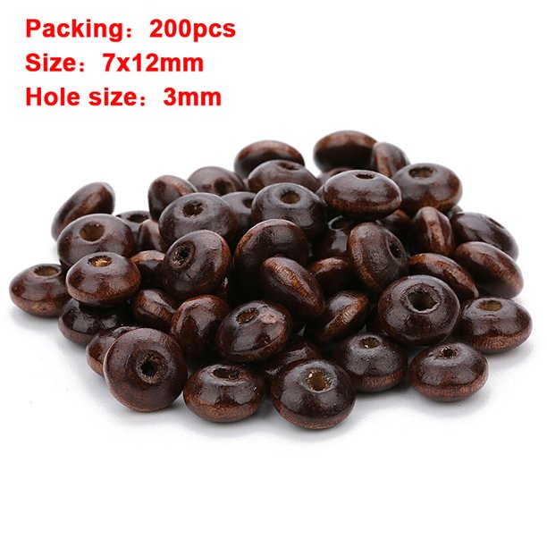 20-500 unids/lote 12mm Vintage Natural gran agujero cuentas de madera para collar pulsera dijes para Diy joyería hacer accesorios para el cabello Tan Jianjun unisex