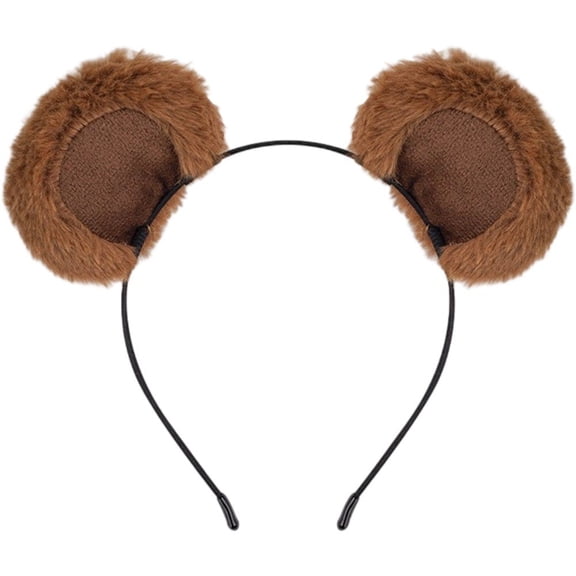 Jiibva Brown Bear Ears Headband Cute Animal Headband Cartoon Hairband Bear Costume Ears Hairhoop For Adults & Kids, Halloween, Dress-Up, Festival