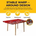 thumbnail image 4 of Independence Day Table Cloths for 4 Foot Rectangle Tables, 4th of July Red Striped Stars Patriotic Patio Waterproof Elastic Fitted Tablecloths, Washable Rectangular Table Cover for Camping, 4 of 8