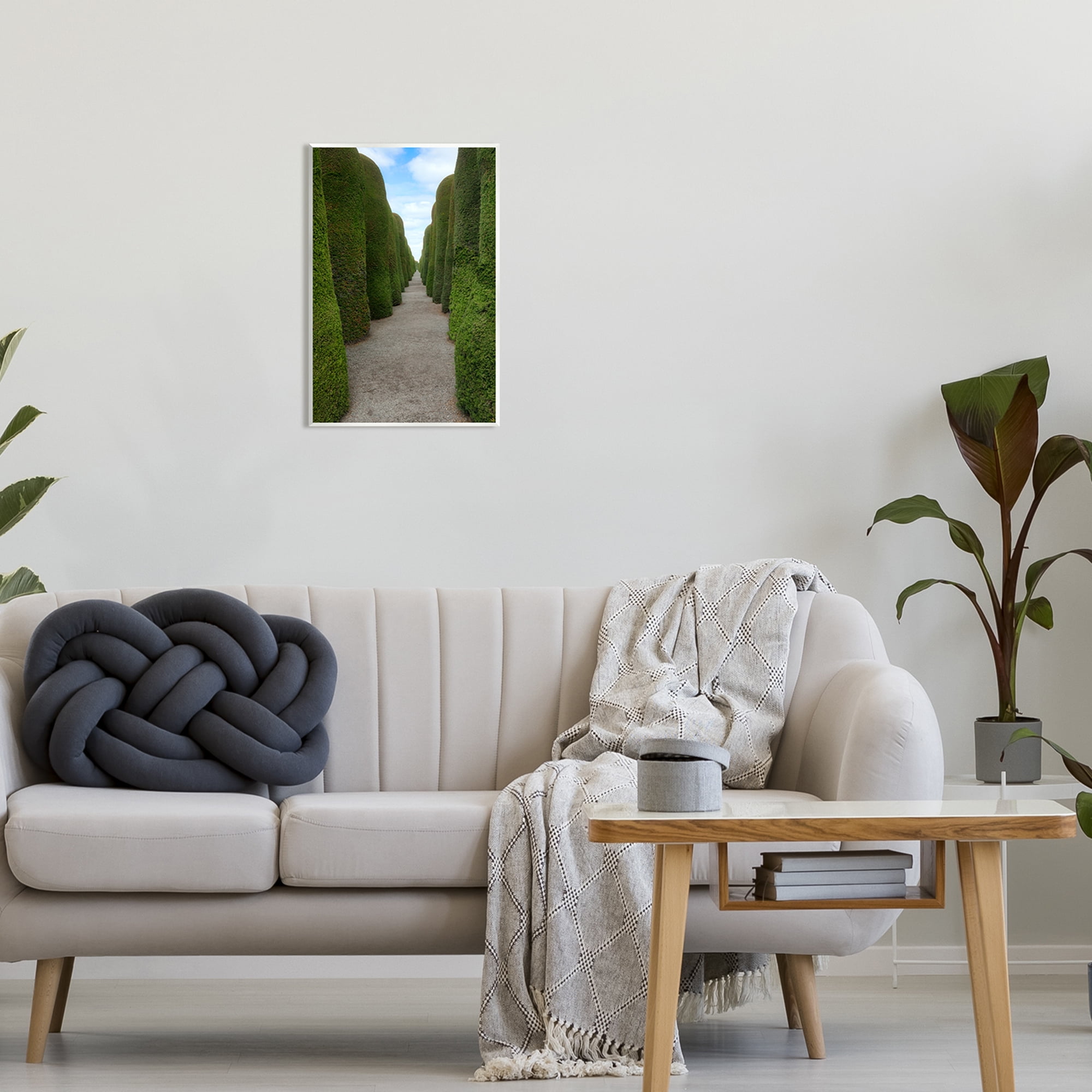 Stupell Industries Topiary Trees Hedge Pathway Landscape Photography Unframed Art Print Wall Art