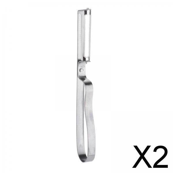 Conjunto de 4 Instrumentos para Despojar Vegetales y Frutas de Acero Inoxidable , 2 piezas