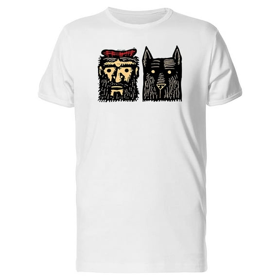 Scottish Man And Dog Tee Men's -Image by Shutterstock