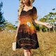 thumbnail image 2 of Vestido de manga corta de la ciudad antigua de Jerusalén ropa de mujer novedad de verano 2025 vestido de verano diario, 2 of 6