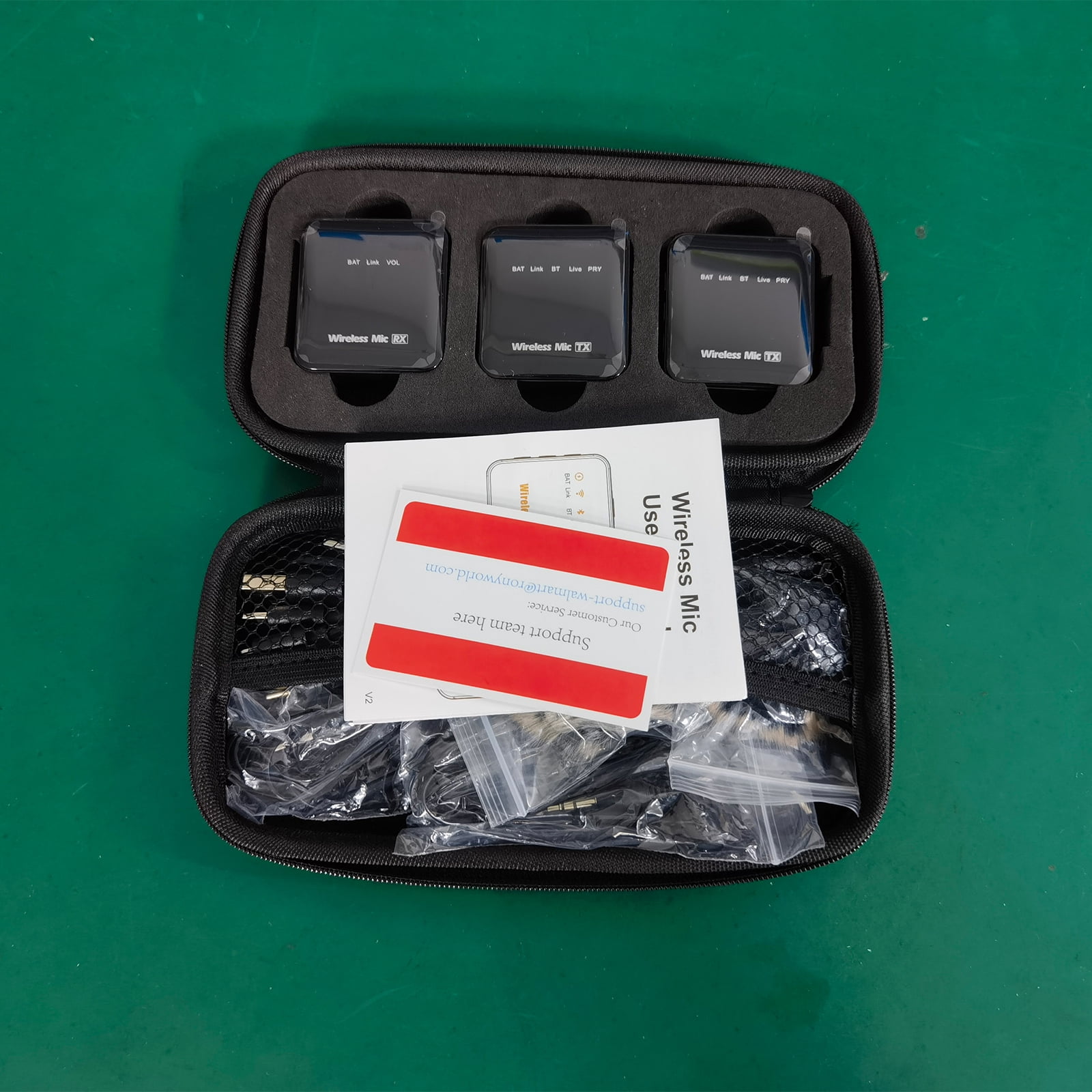 RONY 160ft Camera Microphones: Dual Wireless Lavalier Lapel Mini Mic Compatible with iPhone Camera Android Laptop