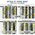 thumbnail image 3 of Vargottam Cotton Curtains for Windows - 3-in-1 Rod Pocket/Back Tab Short Window Drapes - Light Filtering Cotton Panels - Set of 2, 52"x63" - Lemon And Vine Print (Yellow), 3 of 8