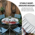 thumbnail image 2 of Red Christmas Round Tablecloth for 45-54 Inch Tables,Fitted Table Cover with Elastic Edge,Snowman Truck Xmas Tree Snowflake Branches Waterproof Outdoor Table Cloth Protector for Patio Garden Dinner, 2 of 9