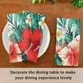 thumbnail image 6 of Coolnut Set of 1 Tropical Floral Satin Napkin Square 20 Inches Table Napkins Soft Smooth Decorative Napkins for Wedding Banquet Party Decoration, 6 of 6