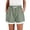 Army Green#women linen shorts, variant on Womens Linen Summer Shorts Plus Size Casual Elastic Waist Lounge Shorts Comfy Stretch Lace Tri Beach Shorts with Pockets Yellow,M
