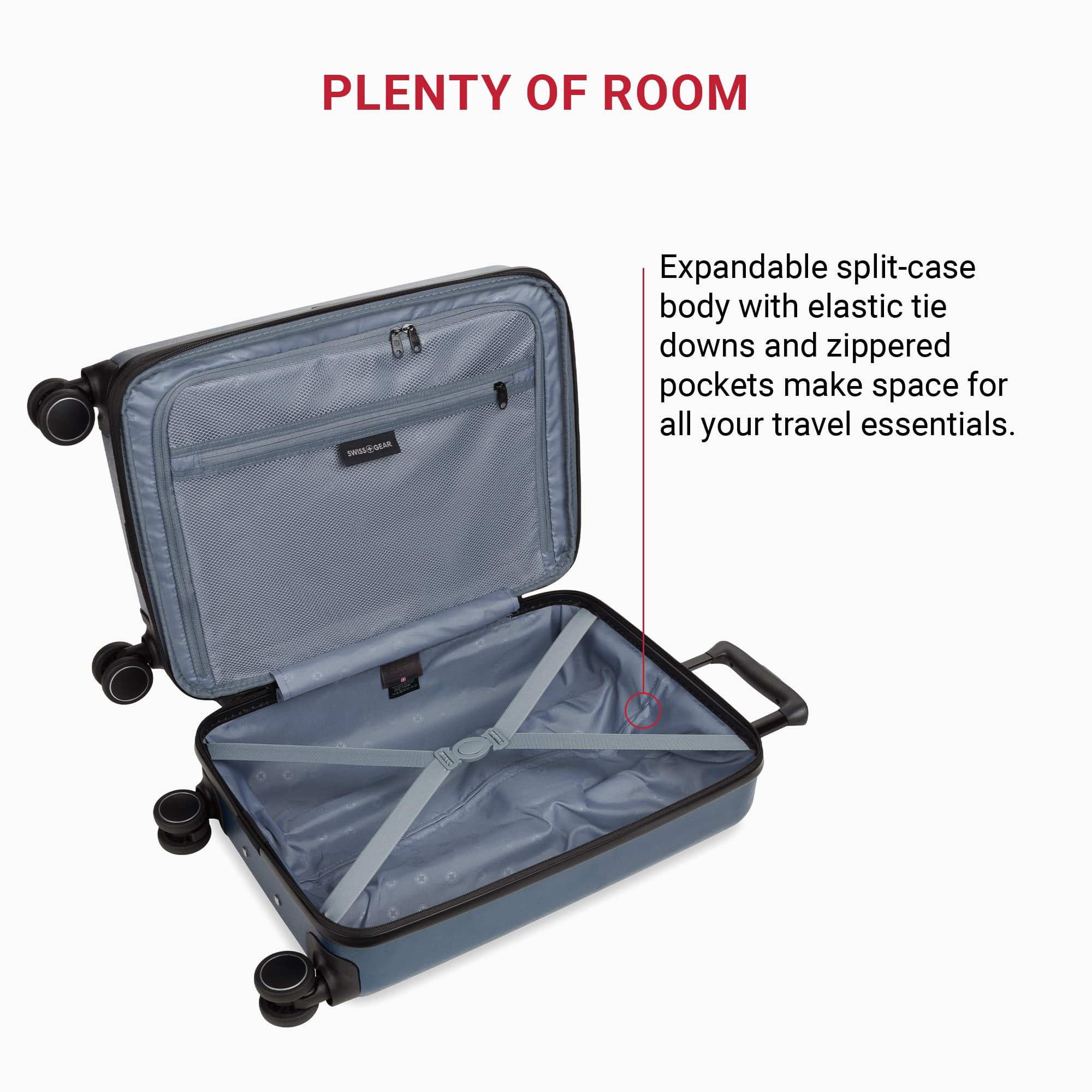 SWISSGEAR 8020 ECLIPSE HARDSIDE EXPANDABLE LUGGAGE CARRY-ON 18-INCH - NAVY