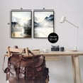 thumbnail image 3 of Stupell Sunlit Birds Over Lake Landscape Landscape Painting Black Framed Art Print Wall Art, Set of 2, 3 of 9