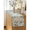 thumbnail image 5 of Table Runner 48 Inches Long for Kitchen Dining, Daisy Eucalyptus Leaves Dresser Scarf Farmhouse, Dining Table Decorations for Wedding/Parties, Rustic Weeping Botanical Linen 13 x 48 In, 5 of 8