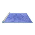 thumbnail image 2 of Ahgly Company Machine Washable Indoor Square Oriental Blue Traditional Area Rugs, 6' Square, 2 of 4