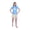 Blue Yellow Set, variant on Women's Pajama Set of Soft Short Sleeve Knit Graphic T-shirt and Printed Pajama Shorts by Badger Smith (XXL, White Red)