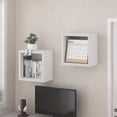 thumbnail image 3 of Furinno CUBICLE Extra Thick Cube Wall Mounted Bookshelf White, 3 of 4