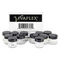 thumbnail image 3 of Vivaplex, 12, Clear, 2 oz Round Glass Jars, with Inner Liners and Black Lids, 3 of 5
