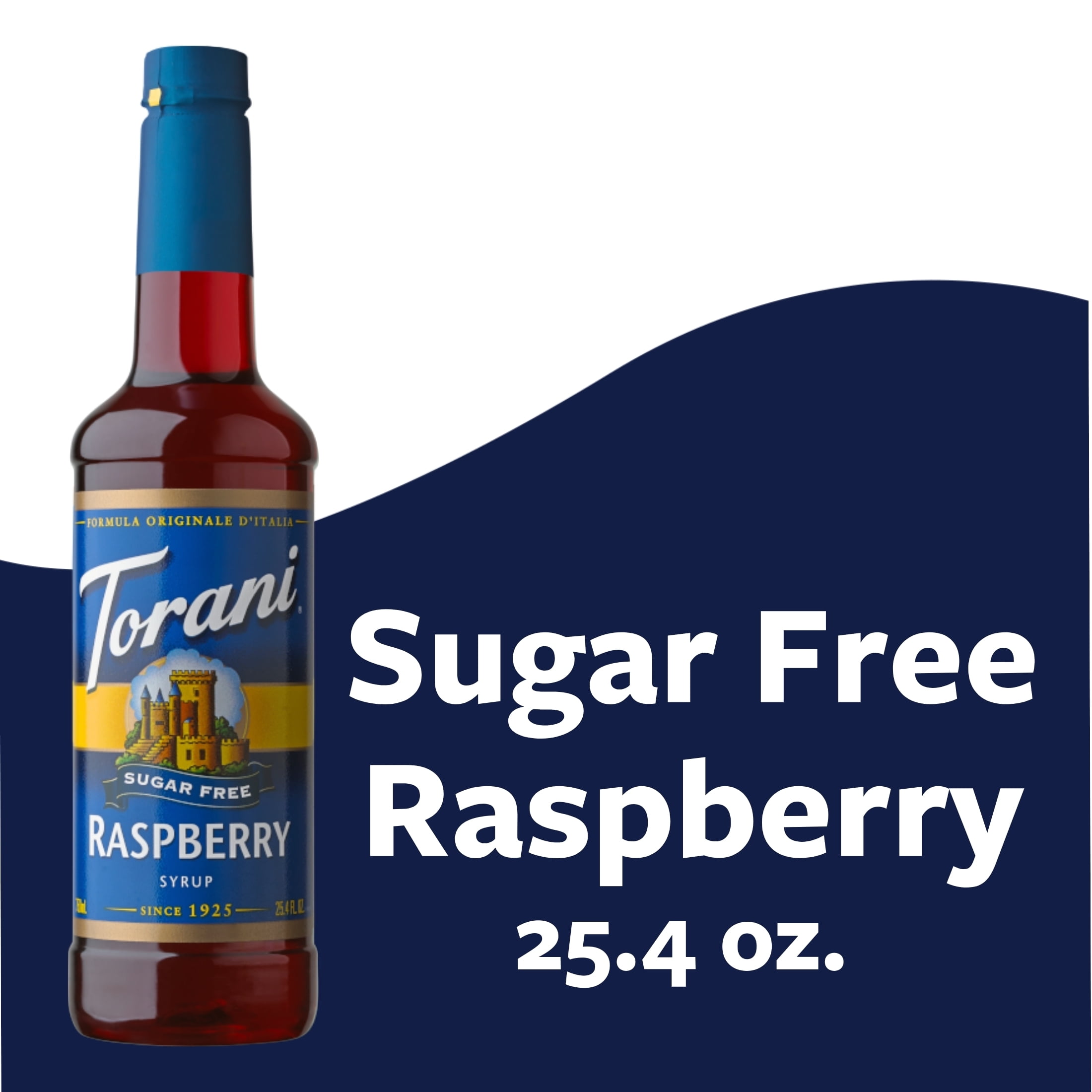 Torani Sugar Free Raspberry Flavoring Syrup, Handcrafted Soda Drink Mix, 25.4 oz