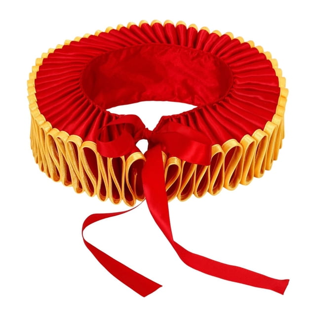 Volante de cuello de payaso isabelino desmontable para accesorios de fotografía, festivales y festividades. Oro rojo