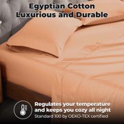 Superior Egyptian Cotton 300 Thread Count Deep Pocket Sheet Set, Split King, Black