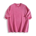 thumbnail image 2 of Giffimy Women's Pink Grey Moon Graphic Vintage Washed T-Shirt Short Sleeve Crew Neck Relaxed Fit Top, 2 of 6