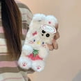 thumbnail image 4 of Sanrio Cute Hello Kitty Plush 3D With Makeup Mirror Phone Case For Iphone 11 12 13 14 15 Pro Max Drop-proof Cover RJ, 4 of 5