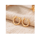 thumbnail image 2 of Pendientes Xtellar Aretes Dorados Con Detalle Trenzado Chic, 2 of 4