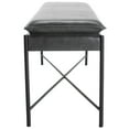 thumbnail image 4 of SAFAVIEH Kara Cushioned X Bench Grey / Black, 4 of 10