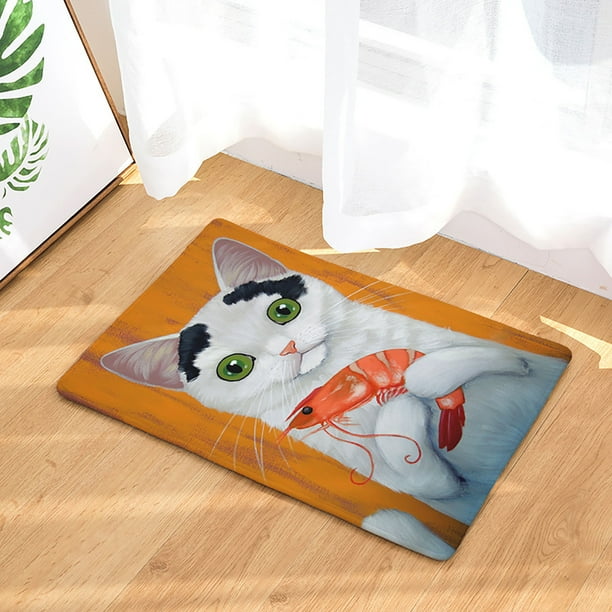 Cute Cats Pattern Door Mat Doormats Non Slip Indoor Outdoor