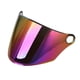 thumbnail image 4 of Lente de visera de escudo universal, reemplazo de motocicleta, parabrisas retro colorido a prueba de viento, para cascos, 3 caras abiertas a presión. Largo Baoblaze Visera de cascos, 4 of 8