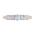 thumbnail image 3 of 1 Carat (ctw) 5-Stone Diamond Wedding Band Ring in 14K Rose Gold (Ring Size 9.5), 3 of 5