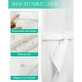 thumbnail image 3 of No Hook Shower Curtain with Snap in Liner, Abstract Gemoetric Art Turquoise Color Block Hotel Shower Curtains for Bathroom, Washable Shower Curtain Liner Set with Mesh Top Window, 66"x72", 3 of 6