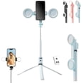 thumbnail image 1 of Yoyoway Tripod with Light, Yoyoway Selfie Stick Tripod with Lights 67 Inches, 6 in 1 Phone Selfie Stick Tripod with Fill Light, Extendable Stand 360 Rotation, with Detachable Wireless Remote, 1 of 7