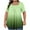 Green, variant on fatyb Womens Plus Size Tops Pleated Square Neck Loose T Shirts Gradient Print Tunic Summer Casual Blouses