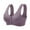 Purple, variant on Women's No Steel Ring Front Close Bra - T-Back Plus Size Seamless Unlined Bra - Underwireless Support for Large Bust - Size 36-46