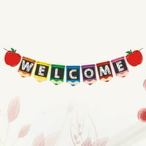 RENACLIPY Daycare Welcome Signs Paper for First Day of School Decor, Classroom Decorations for Students, 1 Set
