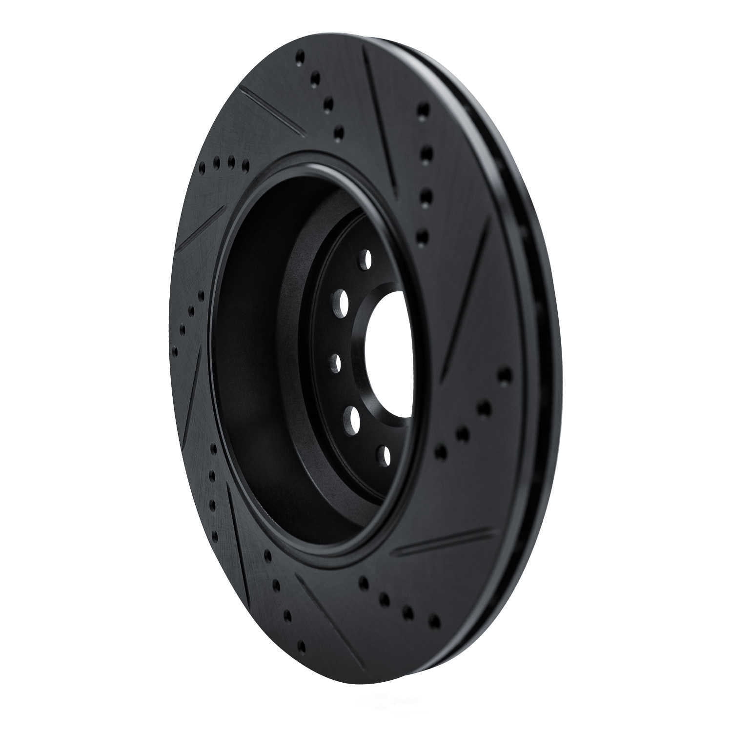 Dynamic Friction Company 633-79003L DFC Brake Rotor - Drilled And Slotted - Black