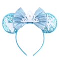 thumbnail image 1 of Diadema con orejas de Mickey Mouse, diadema a cuadros roja para Festival de princesa, lazo de lentejuelas para niños, tocado de fiesta para mujer, accesorios bonitos para el cabello Gao Jinjia LED, 1 of 2