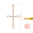 thumbnail image 3 of ANGARA Natural Prong-Set Diamond Fluted Cross Pendant in 14K Rose Gold for Women (Size-1.4mm| Color-H| Clarity-SI2) | April Birthstone, Anniversary, Jewelry Gift for Women | Natural Diamond Necklace, 3 of 7