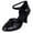 Black, variant on Women Ballroom Dance Shoes Latin Salsa Closed Toe 1920s Retro Sequins Party Wedding Heels Performance Dancing Pumps