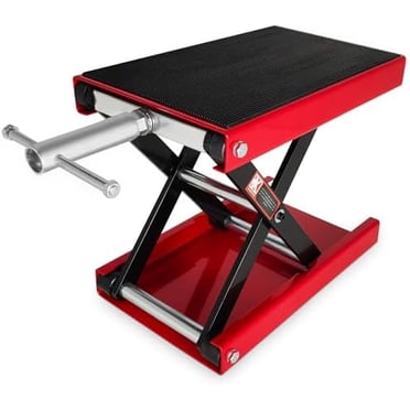 HomCom Portable Adjustable Steel Motorcycle Lift Stand/Bike Repair Rack ...