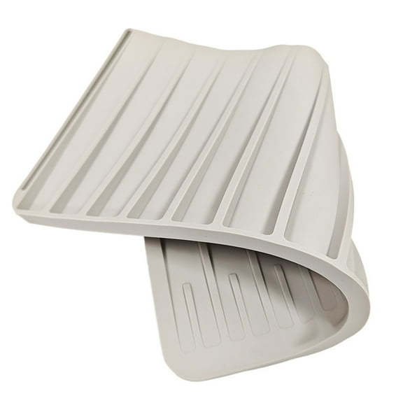 Silicone Drying Mat, Premium Space Saving Dish and Glassware Silicone Mat, Sloped Silicone Countertop Drain Mat & Dish Drying Pad for Kitchen Counter