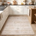 thumbnail image 3 of SIXHOME 3'x5' Area Rugs for Living Room, Washable Vintage Retro Rug, Soft Distressed Indoor Carpet, Neutral Non-Slip Area Rug for Bedroom, Beige, 3 of 7