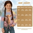 thumbnail image 7 of Xoenoiee Highland Cattle Flower Print Girls Casual Long Sleeve T-Shirt Fall Blouse for Girls Front Tie Tee Tops Round Neck Pullover Sweatshirt, 5-6 Year, 7 of 7