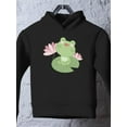 thumbnail image 3 of Cute Frog On Water Lily Hoodie Toddler -Image by Shutterstock,  5 Toddler, 3 of 4