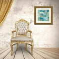 thumbnail image 3 of Vassileva, Silvia 20x20 Gold Ornate Wood Framed with Double Matting Museum Art Print Titled - Teal Geo Metric, 3 of 4