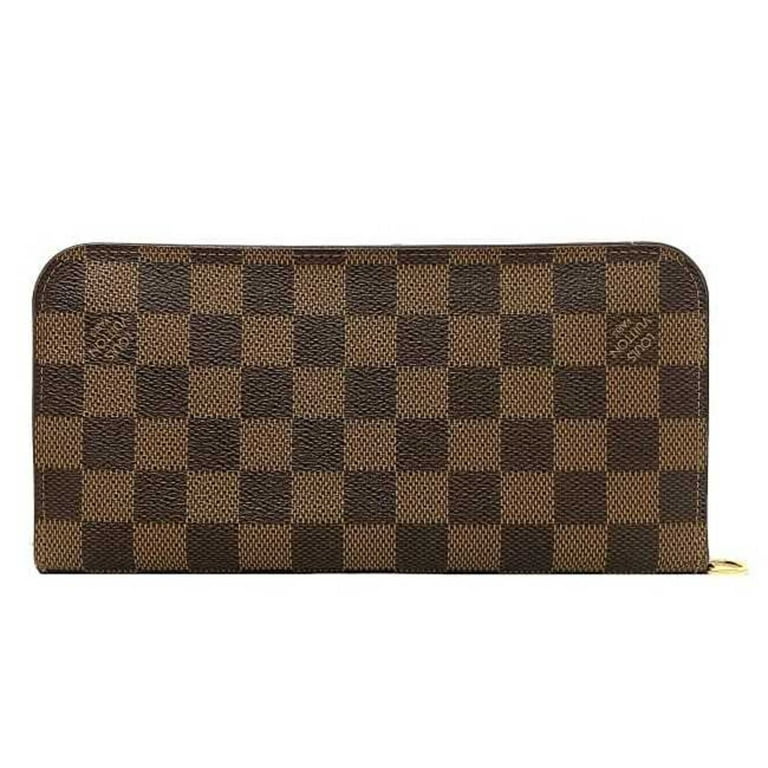 Authenticated Used Louis Vuitton Long Wallet Portefeuille Insolite Brown Red  Damier Ebene Trunk And Lock N63180 CA2173 LOUIS VUITTON Print 